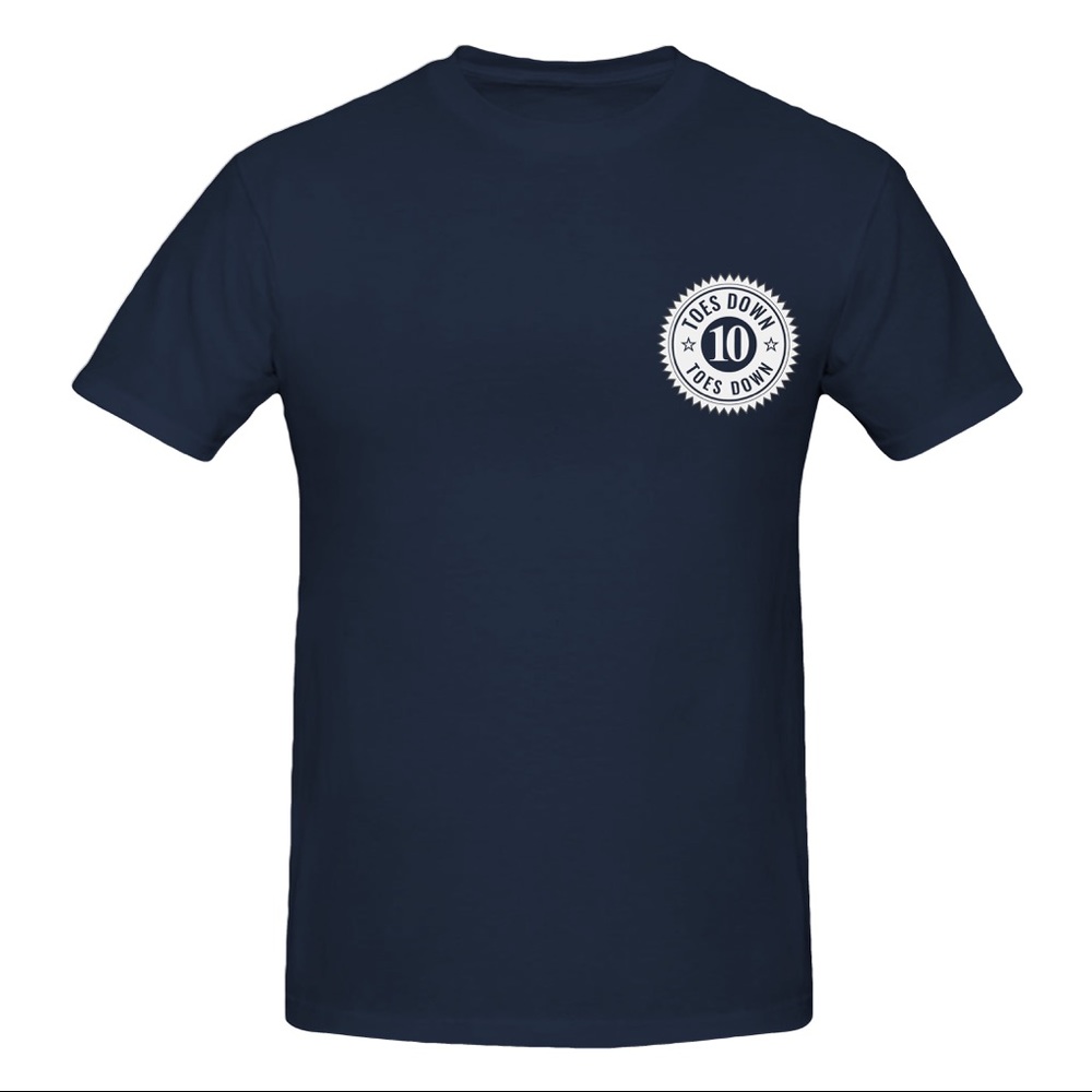 Mens Ten Toes Down Logo Casual Shirt (Navy/White)